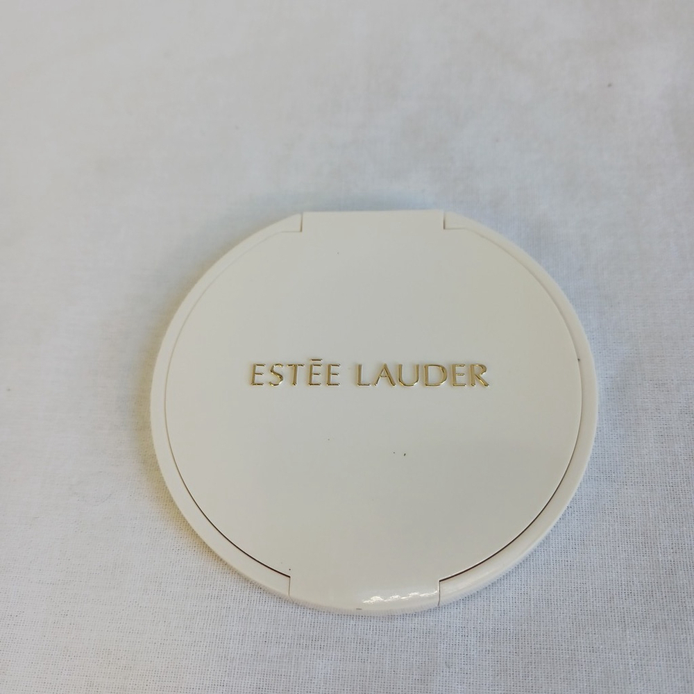 Vintage ESTÉE LAUDER White Round Compact Mirror